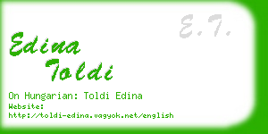 edina toldi business card